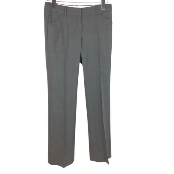THEORY MAX C TAILOR WOOL GRAY CLASSIC TROUSERS 4 - Picture 2 of 9